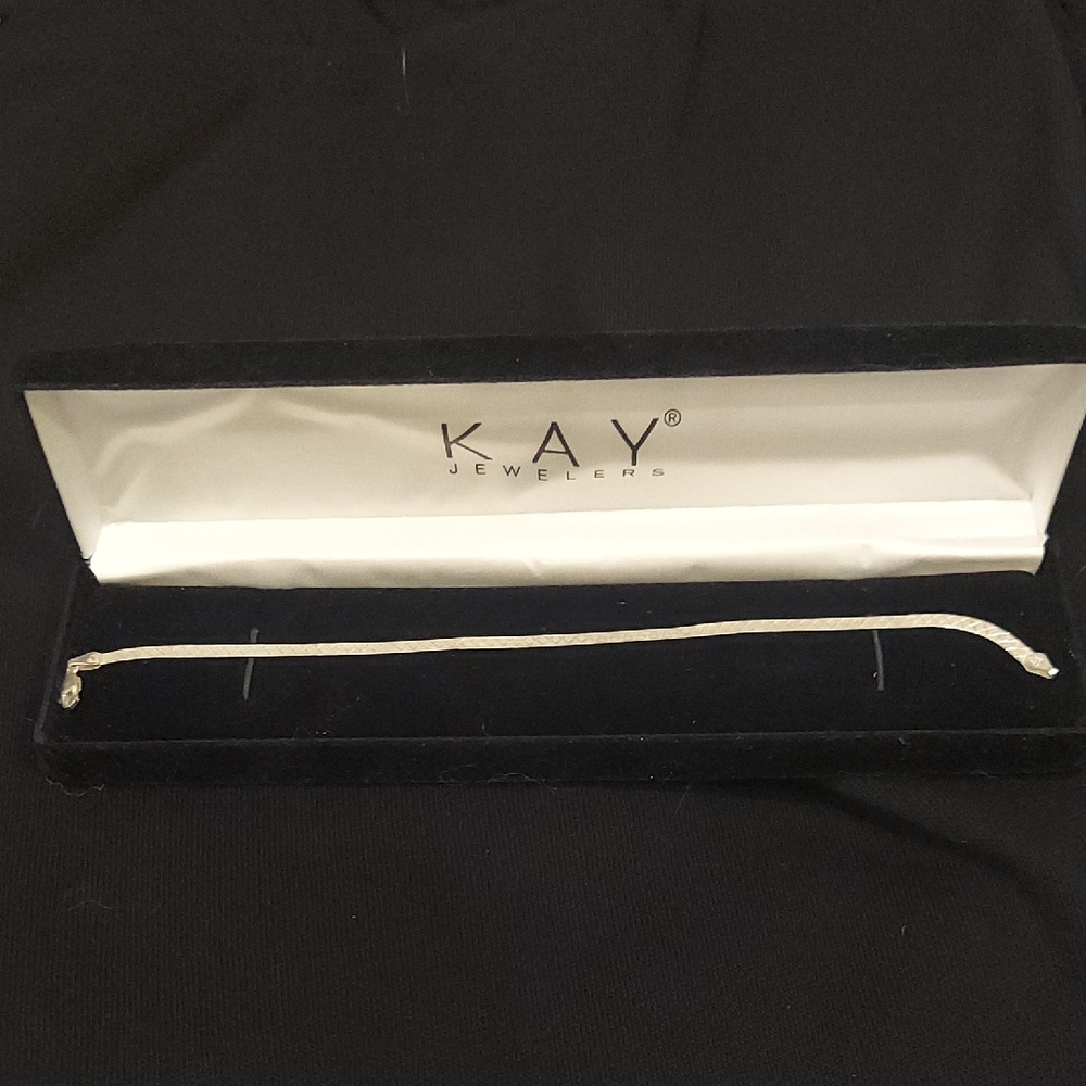 Kay Jewelers Silver Herringbone Bracelet